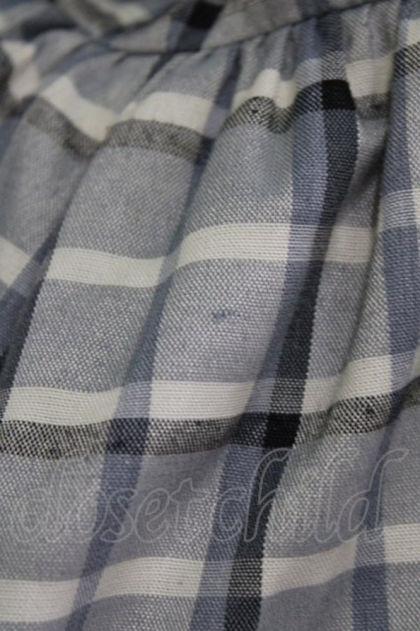 画像4: Fi.n.t / レース衿チェックワンピース Free L/BLUE H-26-02-08-015-CA-OP-NS-ZH (4)