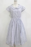 画像1: F&A / フレンチスリーブストライプシャツワンピース Free OFF×NAVY H-26-02-08-017-LO-OP-NS-ZH (1)