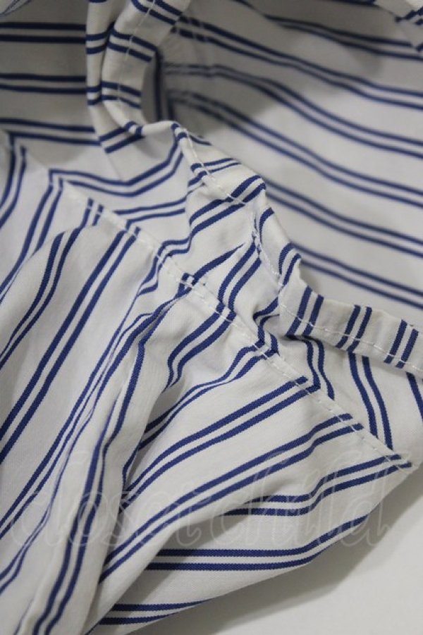 画像4: F&A / フレンチスリーブストライプシャツワンピース Free OFF×NAVY H-26-02-08-017-LO-OP-NS-ZH (4)