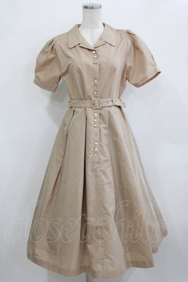 画像1: an another angelus / レトロ釦使い開衿シャツワンピース Free BEIGE H-26-02-08-018-CA-OP-NS-ZH (1)