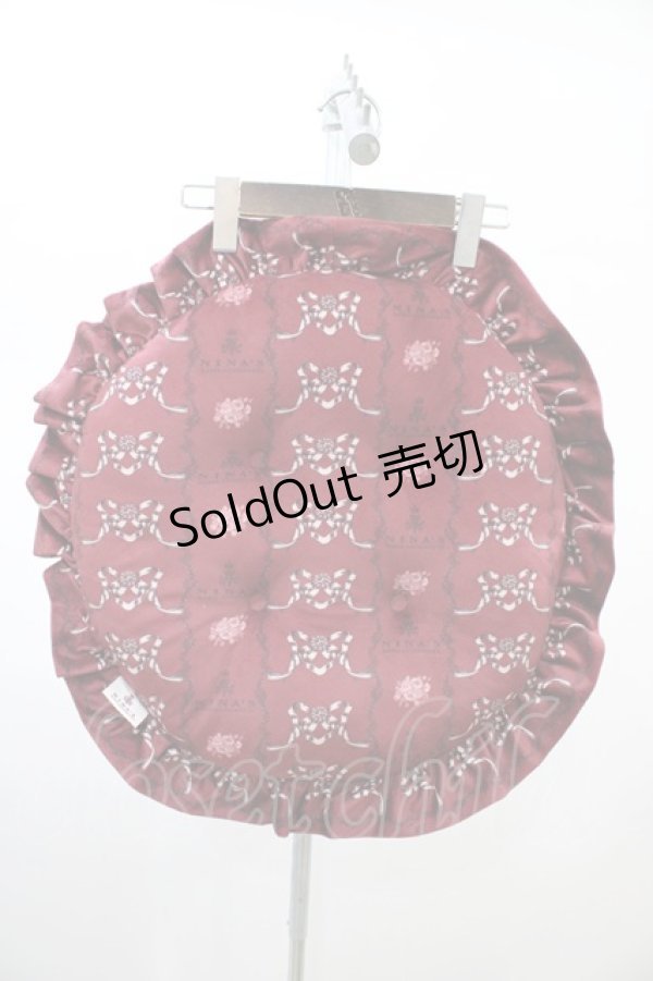 画像1: m petit by misako / NINA'S/クッション  ワイン H-26-02-09-001-LO-ZA-NS-ZH (1)