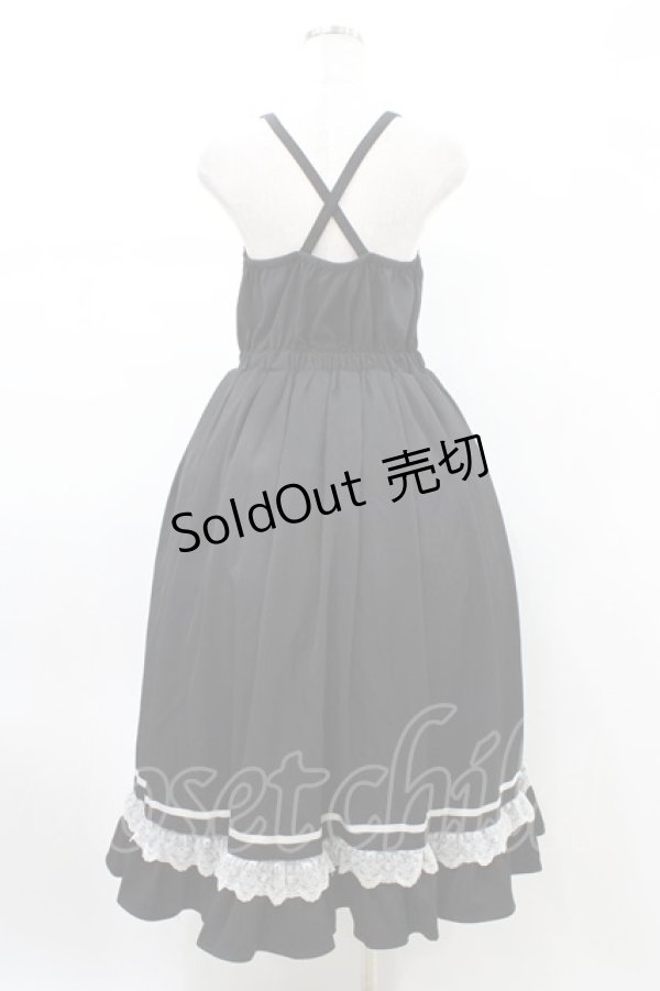 画像2: axes femme POETIQUE / フリルデザインキャミワンピース M ブラック H-26-02-09-040-AX-OP-NS-ZH (2)