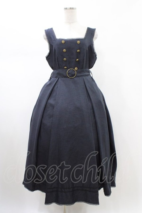 画像1: Kurumi Collaboration / マリンアカデミアジャンパースカート L ネイビー H-26-02-09-041-0-OP-NS-ZH (1)