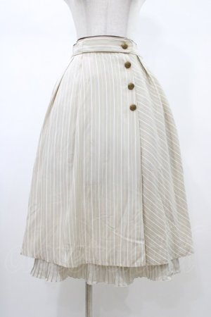 画像: axes femme / 連ボタンミディスカート Free ベージュ H-26-02-09-044-AX-SK-NS-ZH