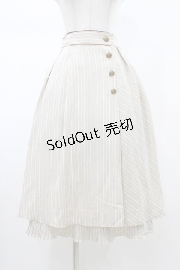 画像1: axes femme / 連ボタンミディスカート Free ベージュ H-26-02-09-044-AX-SK-NS-ZH (1)