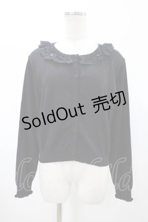 画像: m petit by misako / TT*AOKフリルニットCD LL ブラック H-26-02-09-049-LO-TO-NS-ZH