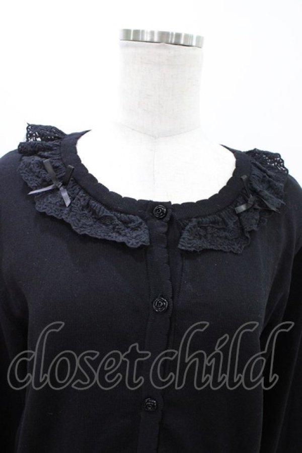 画像3: m petit by misako / TT*AOKフリルニットCD LL ブラック H-26-02-09-049-LO-TO-NS-ZH (3)