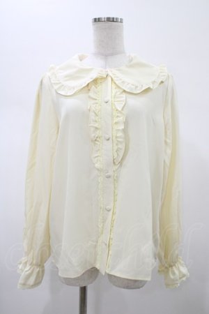 画像: m petit by misako / AM マルエリフリルブラウス LL 生成り H-26-02-09-051-LO-BL-NS-ZH