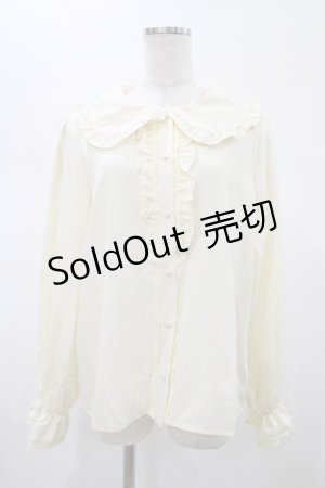画像: m petit by misako / AM マルエリフリルブラウス LL 生成り H-26-02-09-051-LO-BL-NS-ZH