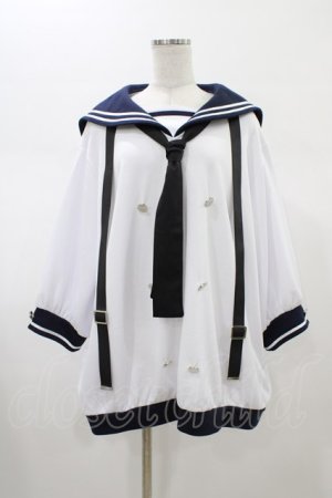 画像: IRO+IRO / ペンギンセーラー襟フードパーカー Free オフ H-26-02-09-059-LO-TO-NS-ZH