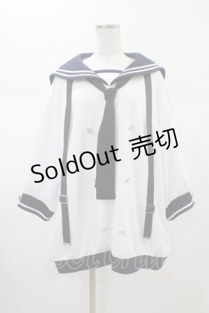 画像: IRO+IRO / ペンギンセーラー襟フードパーカー Free オフ H-26-02-09-059-LO-TO-NS-ZH