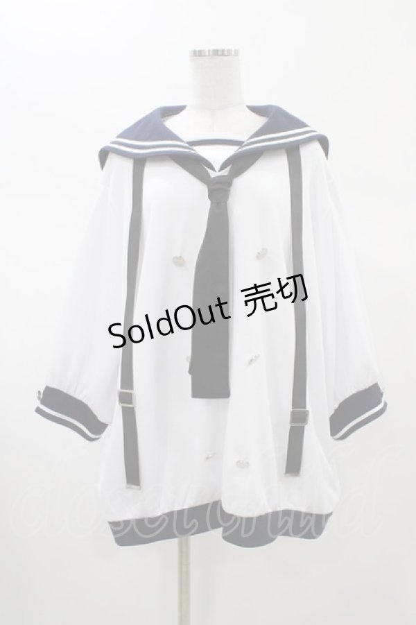 画像1: IRO+IRO / ペンギンセーラー襟フードパーカー Free オフ H-26-02-09-059-LO-TO-NS-ZH (1)