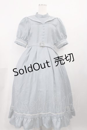 画像: Kurumi Collaboration / マリンアカデミアワンピース L サックス H-26-02-09-1004-EL-OP-NS-ZH