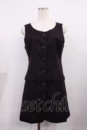 画像: Fi.n.t  / ストライプジレジャンパースカート Free WINE RED H-26-02-09-1005-LO-OP-NS-ZH