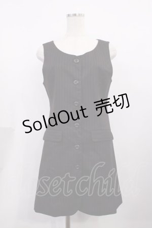 画像: Fi.n.t  / ストライプジレジャンパースカート Free WINE RED H-26-02-09-1005-LO-OP-NS-ZH