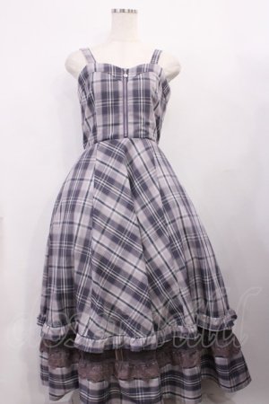 画像: axes femme / センタージップチェックジャンスカ M ラベンダー H-26-02-09-1011-AX-OP-NS-ZH