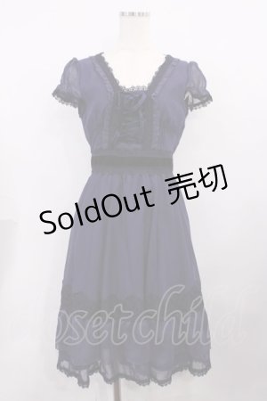 画像: axes femme / シフォンワンピース M ブルー H-26-02-09-1012-AX-OP-NS-ZH