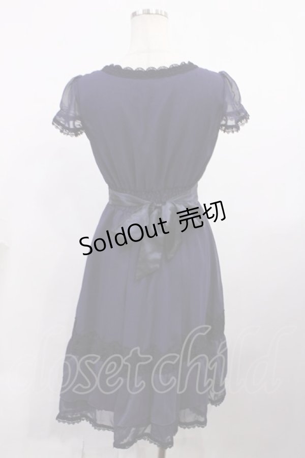 画像2: axes femme / シフォンワンピース M ブルー H-26-02-09-1012-AX-OP-NS-ZH (2)