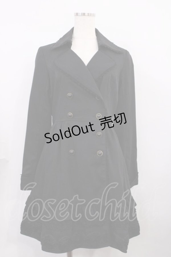 画像1: axes femme / トレンチコート M ブラック H-26-02-09-1013-AX-CO-NS-ZH (1)