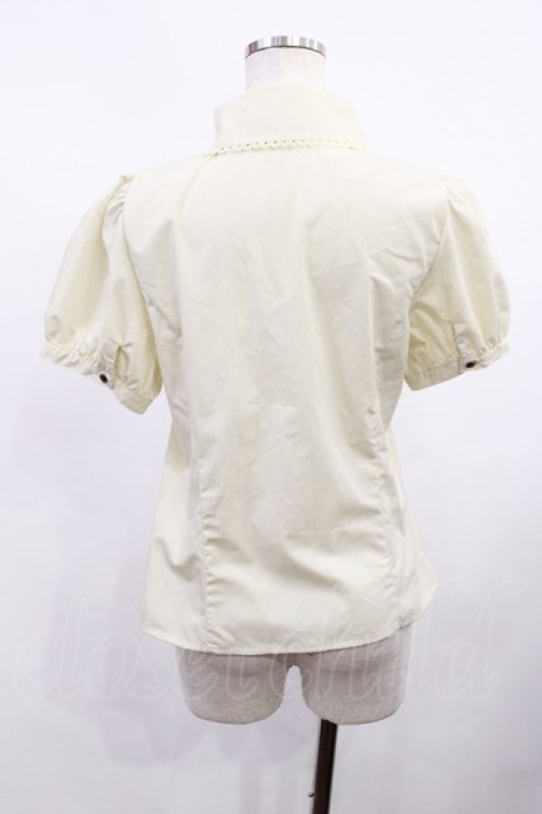 画像2: Kurumi Collaboration / マリンアカデミアブラウス L 生成り/サックス H-26-02-09-1014-EL-BL-NS-ZH (2)