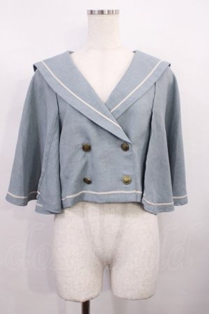 画像: Kurumi Collaboration / マリンアカデミアケープ L サックス H-26-02-09-1016-EL-JA-NS-ZH