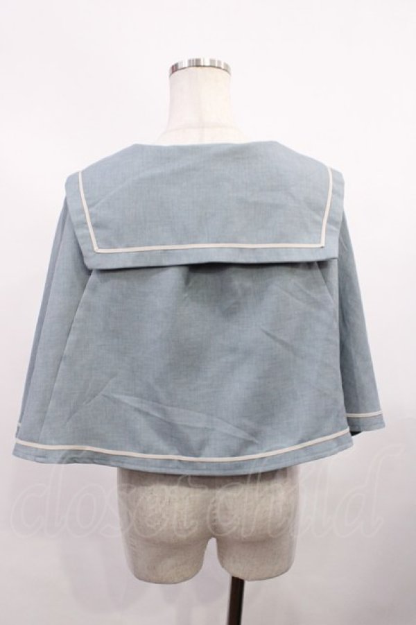 画像2: Kurumi Collaboration / マリンアカデミアケープ L サックス H-26-02-09-1016-EL-JA-NS-ZH (2)