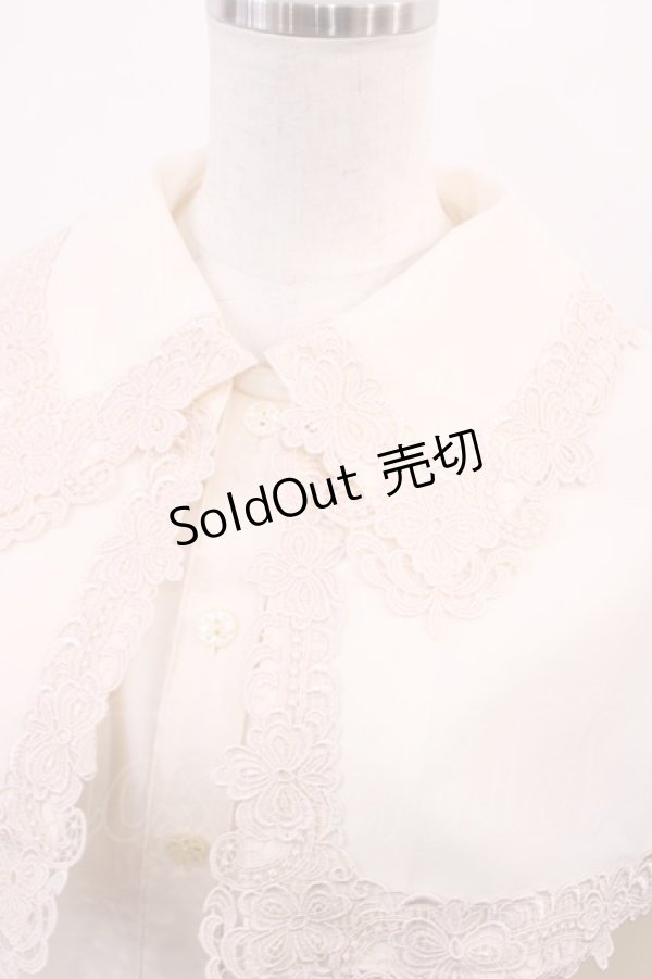 画像4: Innocent World / ケープ付きセシルブラウス M 生成×生成/Beige×Beige H-26-02-09-1018-IW-BL-NS-ZH (4)