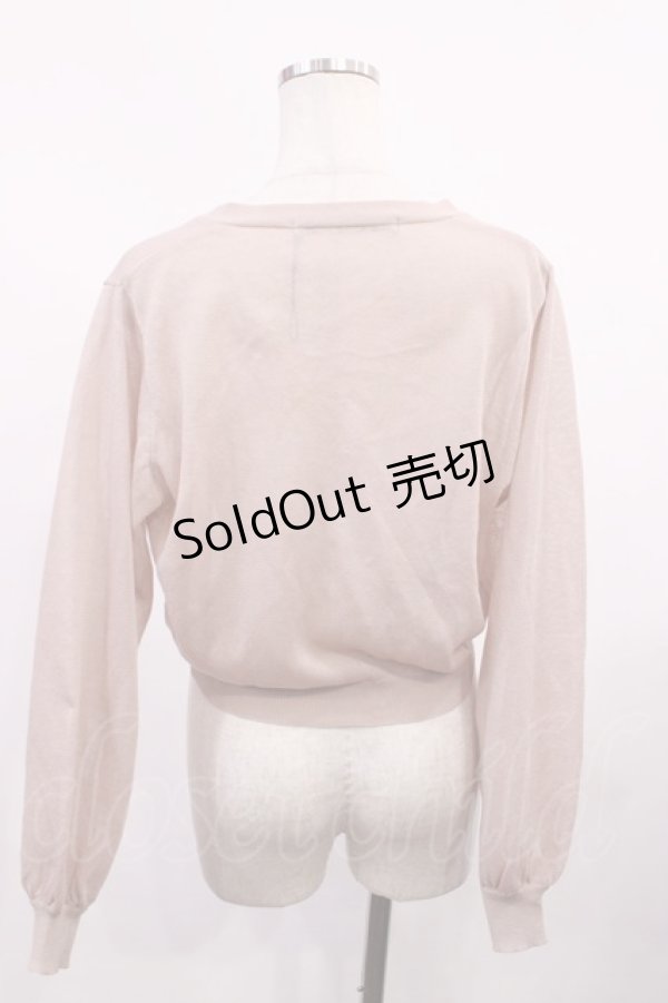 画像2: an another angelus / ローズ絵画釦シアーニットカーディガン Free L/PINK H-26-02-09-1020-CA-TO-NS-ZH (2)