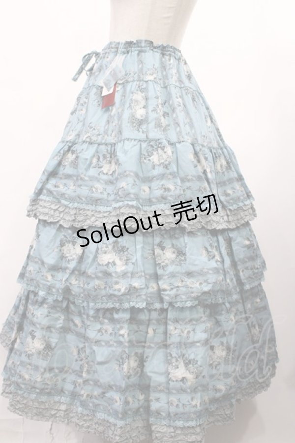 画像2: PINK HOUSE / Avonlea Rosesプリントスカート Free ブルー H-26-02-09-1002-LO-SK-NS-ZH (2)