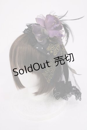 画像: ALICE and the PIRATES / 星影のカルナヴァル柄ヘッドドレスカチューシャ  ブラック H-26-02-09-1025-PA-AC-NS-ZH