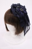 画像1: metamorphose / Magical moon light サイドフリル円形カチューシャ  ネイビー H-26-02-09-1026-ME-AC-NS-ZH (1)