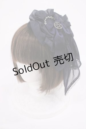 画像: metamorphose / Magical moon light サイドフリル円形カチューシャ  ネイビー H-26-02-09-1026-ME-AC-NS-ZH