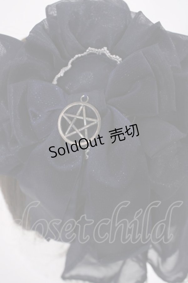 画像3: metamorphose / Magical moon light サイドフリル円形カチューシャ  ネイビー H-26-02-09-1026-ME-AC-NS-ZH (3)