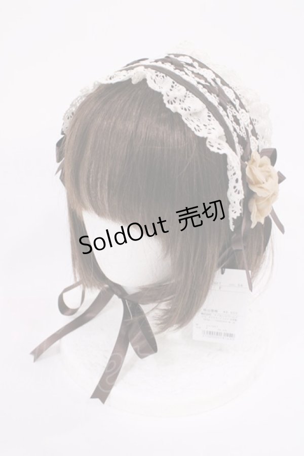 画像1: Innocent World / クロスリボンヘッドドレス  ショコラ H-26-02-09-1027-IW-AC-NS-ZH (1)