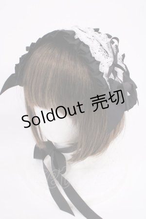 画像: ALICE and the PIRATES / フランチェスカフリルヘッドドレス  ブラック H-26-02-09-1029-PA-AC-NS-ZH