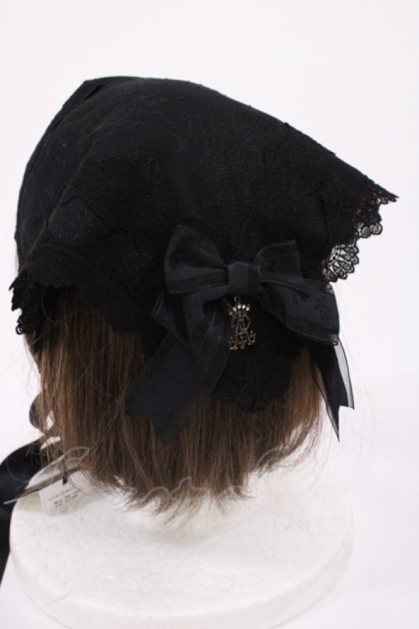 画像2: ALICE and the PIRATES / レースバブーシュカ  ブラック H-26-02-09-1030-PA-AC-NS-ZH (2)