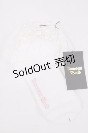 画像: Innocent World / すずらんレースクルー丈ソックス  オフ H-26-02-09-1032-IW-ZA-NS-ZH