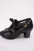 画像2: ALICE and the PIRATES / クラシカルコンビパンプス M ブラック H-26-02-09-1033-PA-SH-NS-ZH (2)