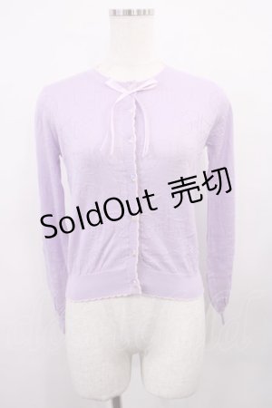 画像: Nile Perch / 透かし編みカーディガン Free ラベンダー H-26-02-09-1035-LO-TO-NS-ZH