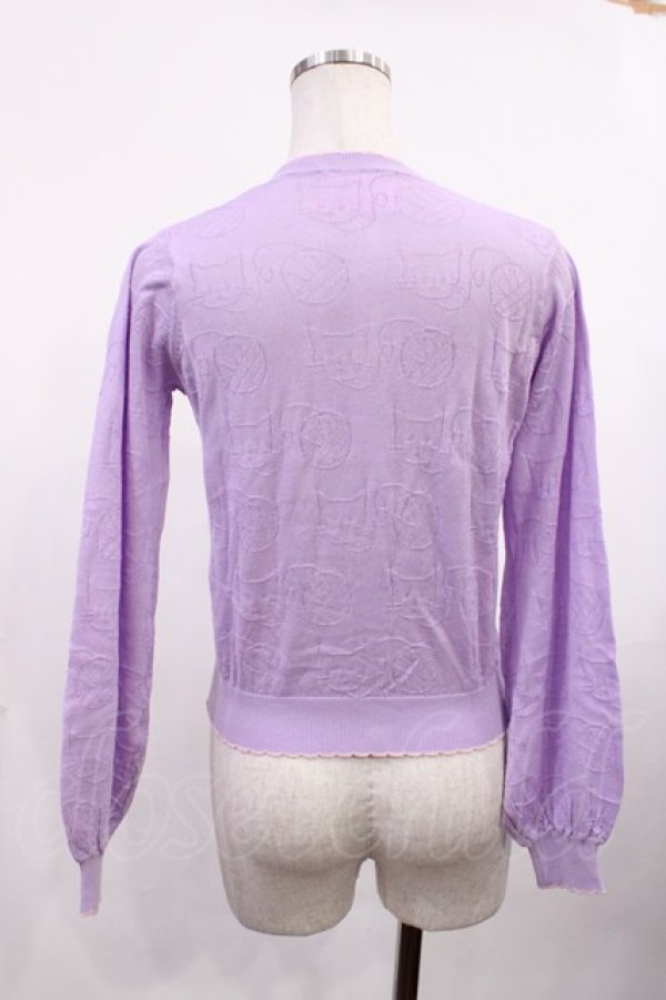 画像2: Nile Perch / 透かし編みカーディガン Free ラベンダー H-26-02-09-1035-LO-TO-NS-ZH (2)