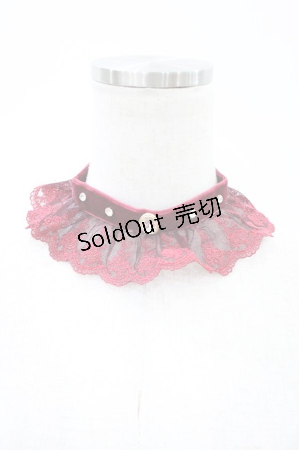 画像1: Virally / 星名桜子/レースチョーカー  ワイン H-26-02-09-010-0-AC-NS-ZH (1)