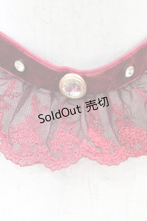 画像2: Virally / 星名桜子/レースチョーカー  ワイン H-26-02-09-010-0-AC-NS-ZH (2)