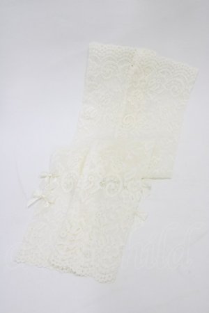 画像: m petit by misako / AMレースロングアームカバー  生成り H-26-02-09-012-LO-ZA-NS-ZH