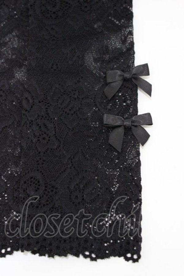 画像2: m petit by misako / AMレースロングアームカバー  ブラック H-26-02-09-013-LO-ZA-NS-ZH (2)