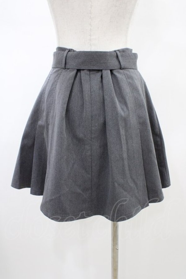 画像2: evelyn / タックベルトスカート Free グレー H-26-02-09-020-LO-SK-NS-ZH (2)