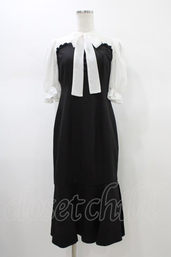 画像1: EATME / ボウタイマーメイドワンピース S ブラック H-26-02-09-023-LO-OP-NS-ZH (1)