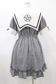 画像2: DearMyLove / 襟刺繍チェックワンピース L ブラック H-26-02-09-025-EL-OP-NS-ZH (2)