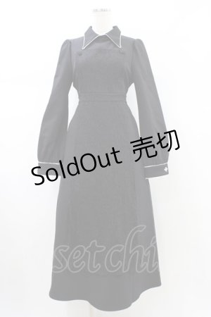 画像: EAT ME / ナースライクシャツカラーワンピース M ブラック H-26-02-09-026-LO-OP-NS-ZH