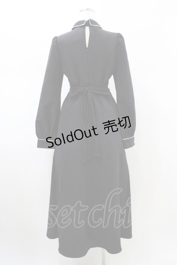 画像2: EAT ME / ナースライクシャツカラーワンピース M ブラック H-26-02-09-026-LO-OP-NS-ZH (2)