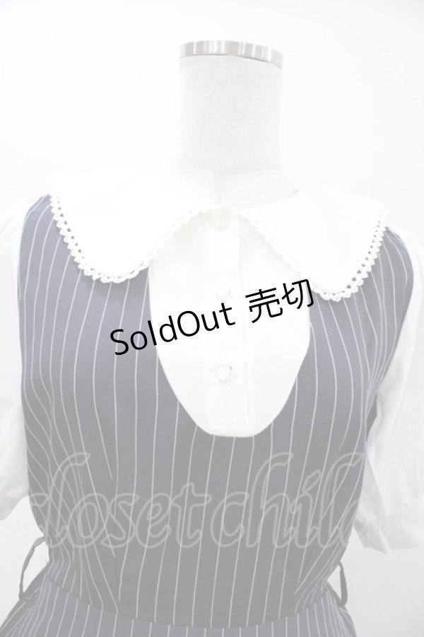 画像3: axes femme / ストライプ柄ドッキングワンピース Free ネイビー H-26-02-09-027-AX-OP-NS-ZH (3)